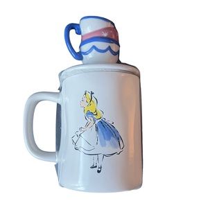 Rae Dunn Alice in Wonderland Collaboration Tea Cup Topped Cup